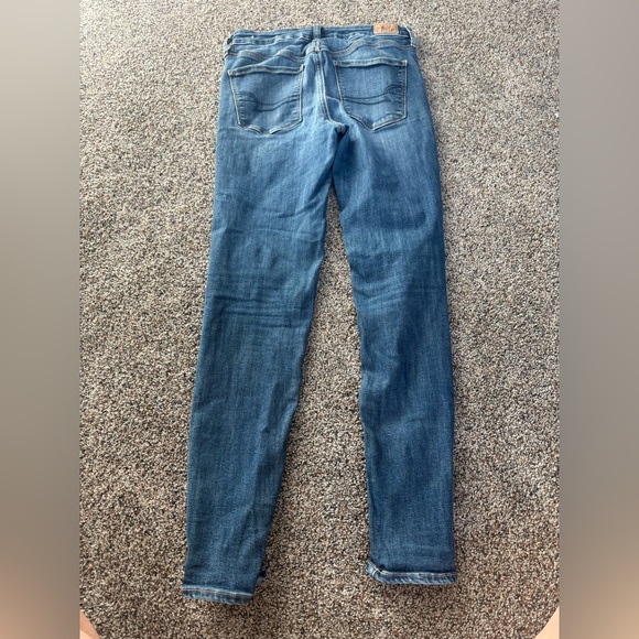 American Eagle outfitters y2k size 8 long Women's denim Jeans in Blue Wash - Picture 7 of 8